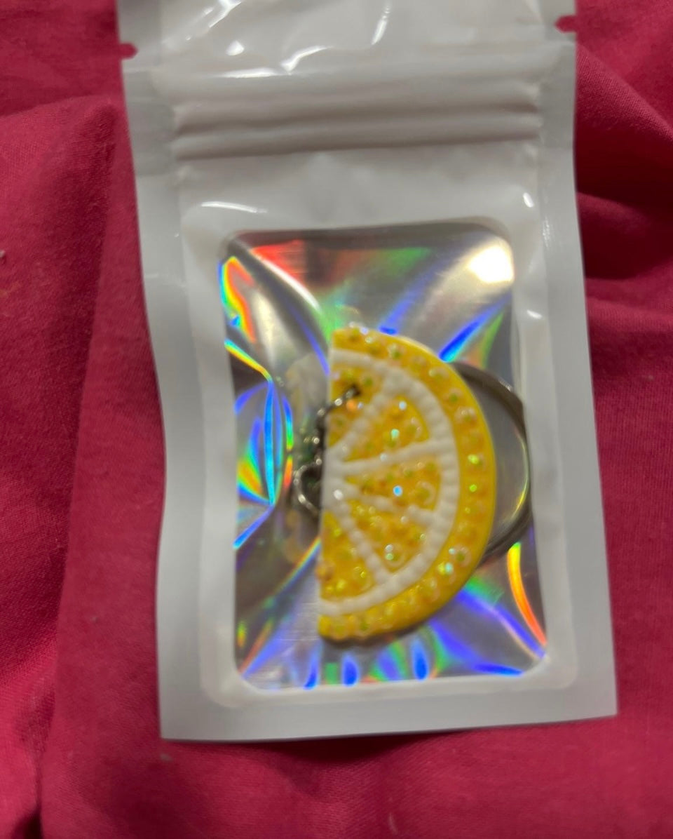 Lemon sparkling keychain